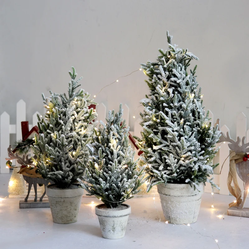 

Christmas decorations PE artificial simulation cedar plus snow snowflakes falling snow flocking Christmas tree DIY decorations