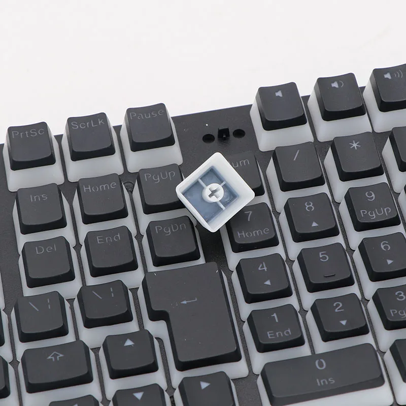 Цветная(RGB) 104 PBT двойной выстрел пудинг 2 слоя прозрачный с подсветкой колпачки для Механическая игровая клавиатура MX Настенные переключатели