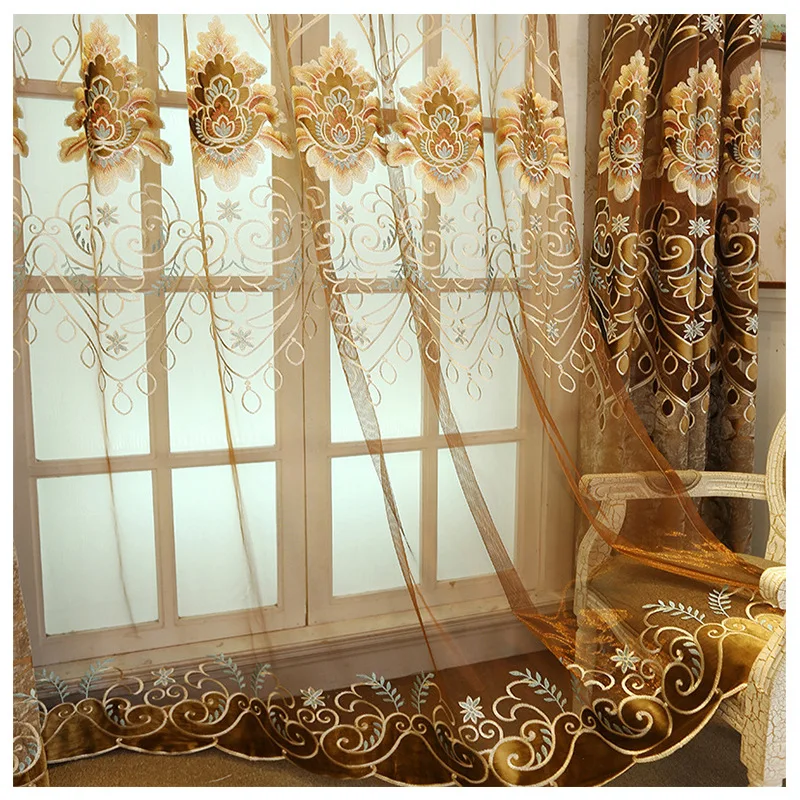 

Custom European-Style curtains for Living Room Bedroom Chenille Jacquard Embroidered Curtain Fabric Curtain General Pleat