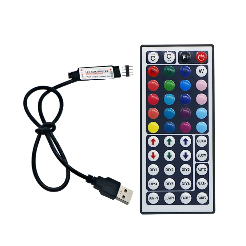 SZYOUMY 5V USB 44key RGB контроллер для Светодиодная лента Ligh SMD 5050 25 комплектов|rgb controller|rgb