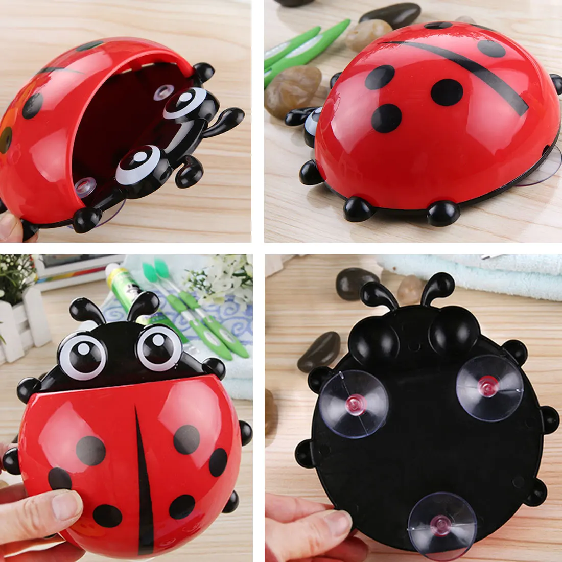 Детский настенный держатель для зубной щетки божья коровка | Дом и сад