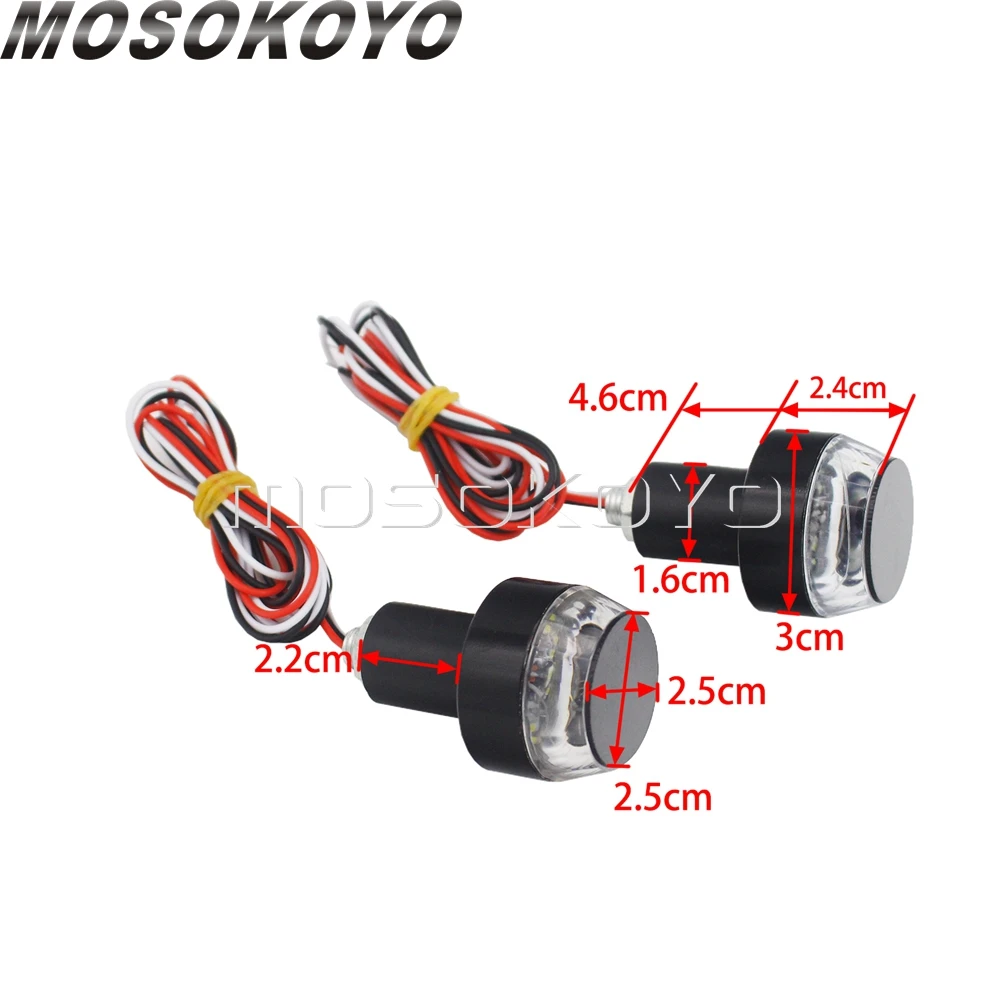2 шт./пара мотоцикл 7/8 &quotстойку руля световой индикатор для Yamaha Сузуки Кавасаки 22