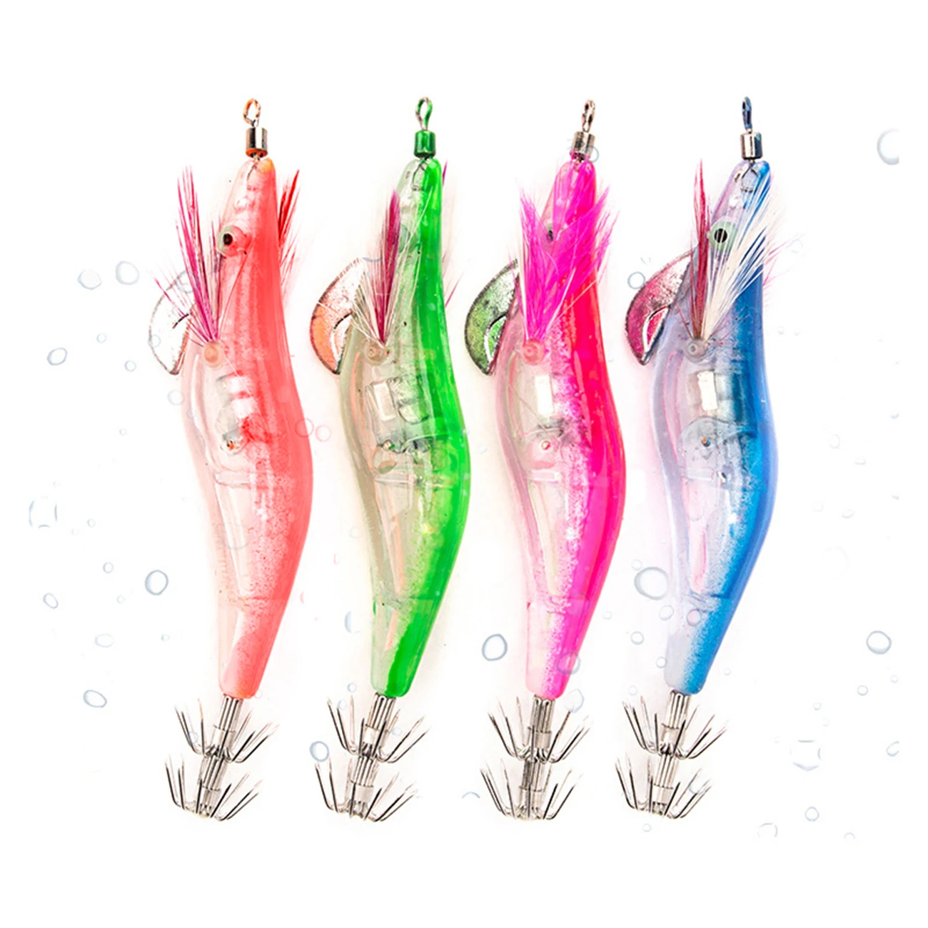 Мигающие светодиодные рыболовные приманки Световой приманок креветки ночная