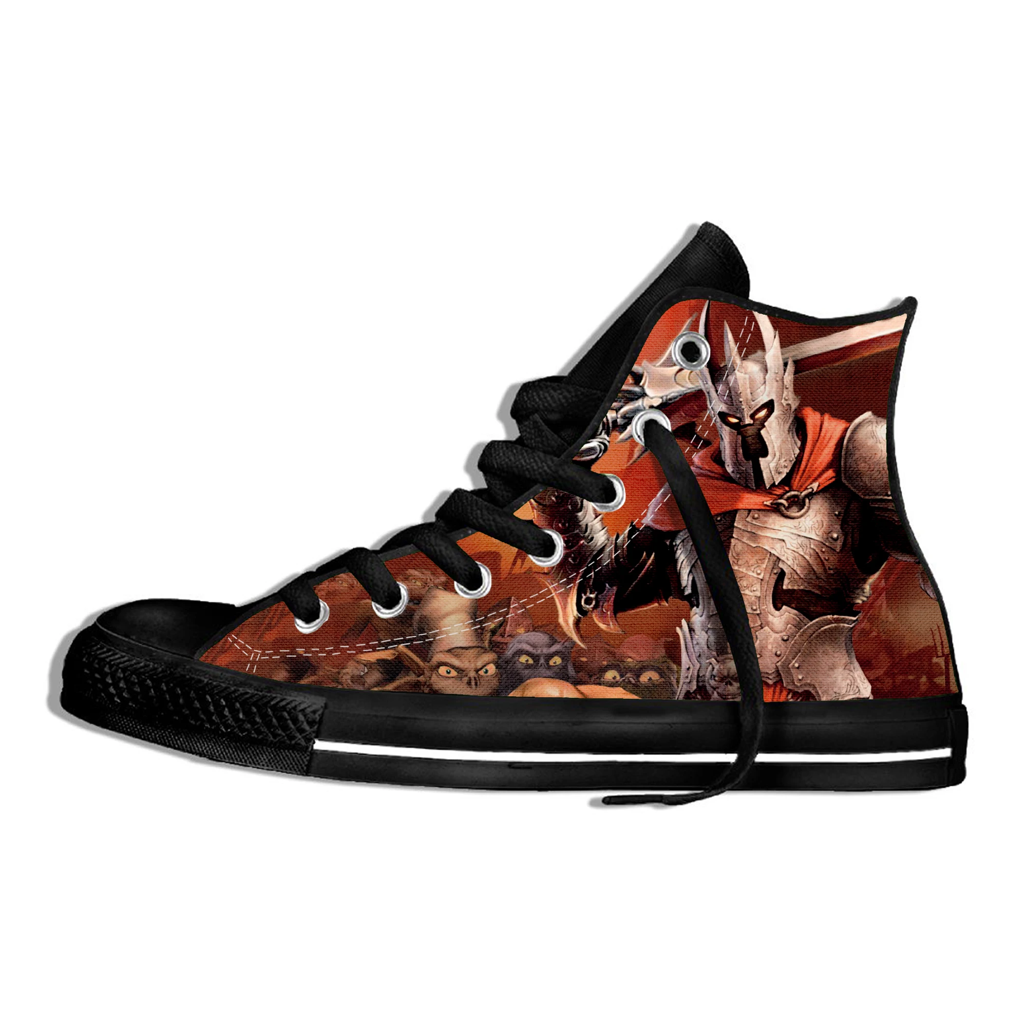 

Custom Image Anime Overlord Pattern Men's Casual Canvas Shoes Harajuku Style Plimsolls Comfortable Breathable Walking Shoes