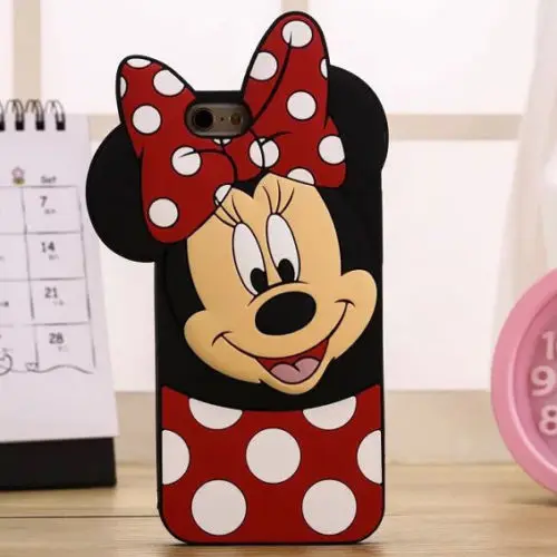 Милый мягкий силиконовый чехол с объемным рисунком животных для iPhone 5, 5S, 5C, SE, 6s, 7, 8 Plus, X, XS, XR, XS Max - Цвет: mini-mouse