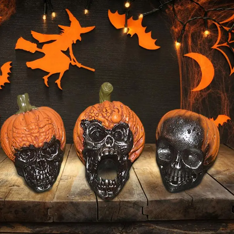 

Украшения для Хэллоуина в виде тыквы уличная сцена, садовые изделия из смолы, праздничные принадлежности для вечерние