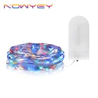 Гирлянда светодиодная с медной проволокой, на батарейках