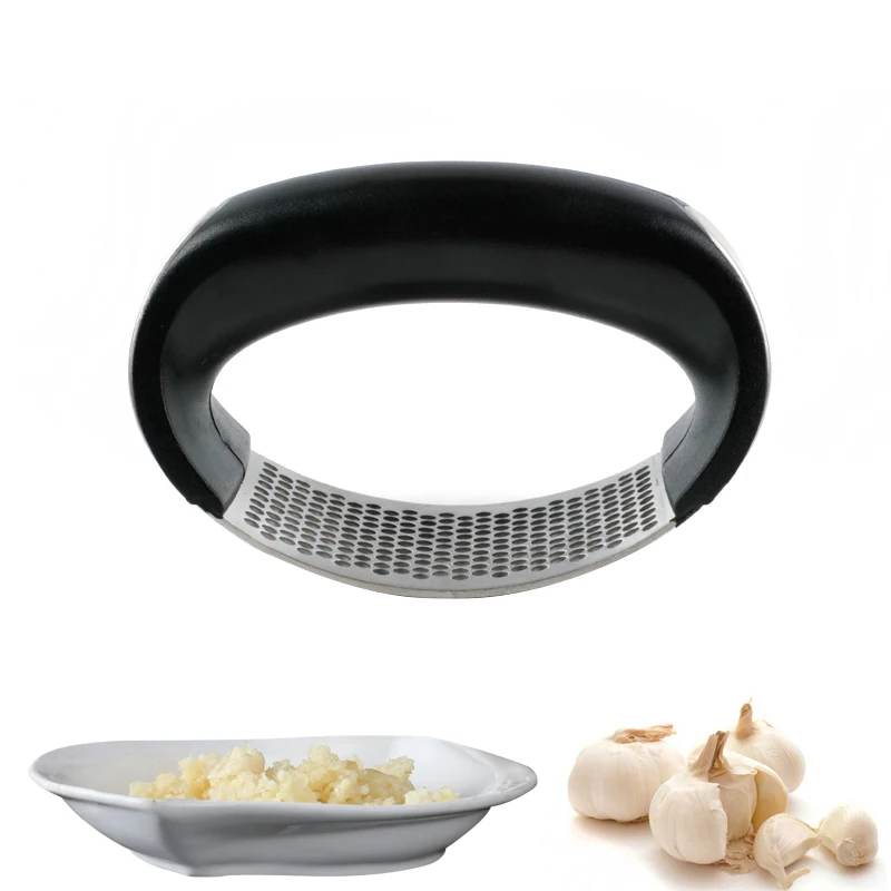 Чесночница изогнутая нержавеющая сталь прессы для чеснока ручное измельчение