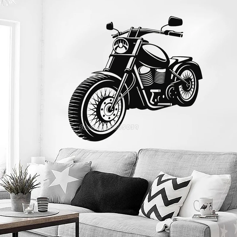 Наклейки на стену для любителей мотоцикла гостиной спальни детской комнаты