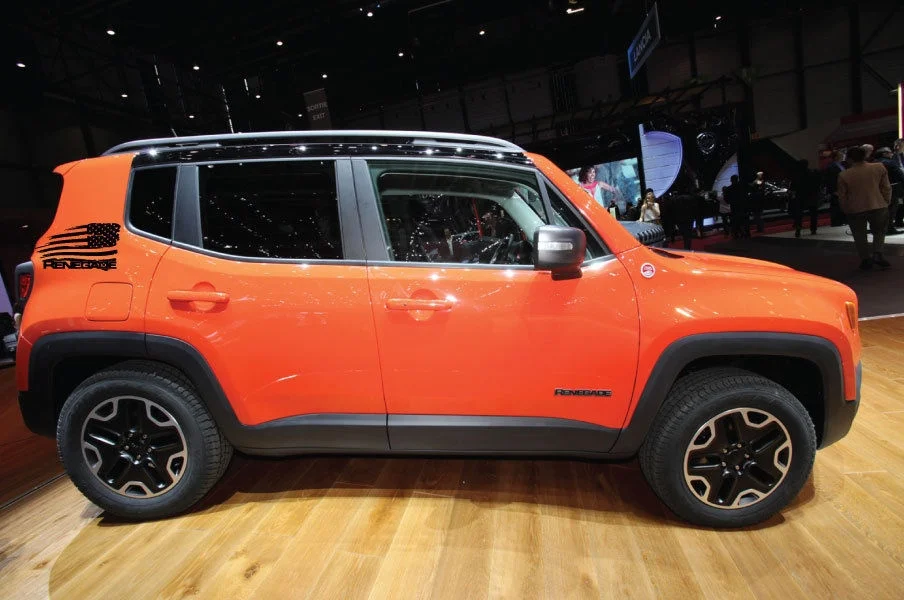 Для 1 пары для Jeep Renegade Distressed американский флаг графическая виниловая наклейка боковая хромированная