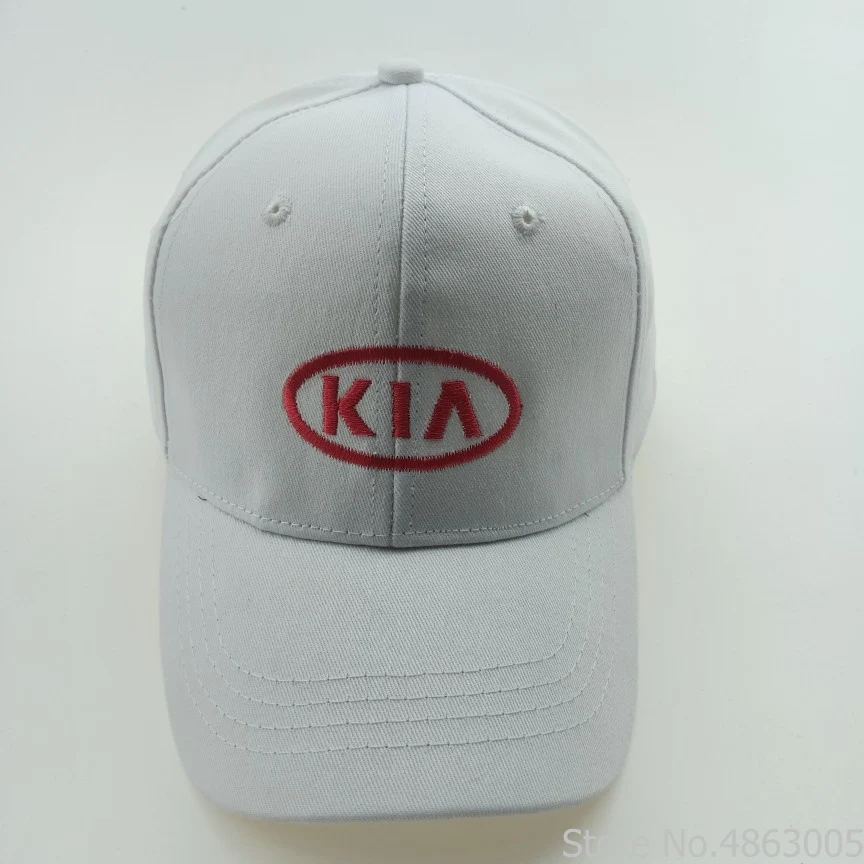 Мужская шляпа однотонная бейсболка с вышивкой KIA кепка от солнца регулируемая