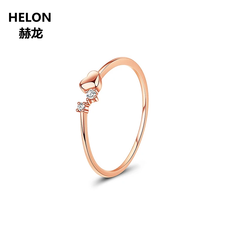 Женское Обручальное кольцо с бриллиантами из розового золота 14 к|Кольца| |