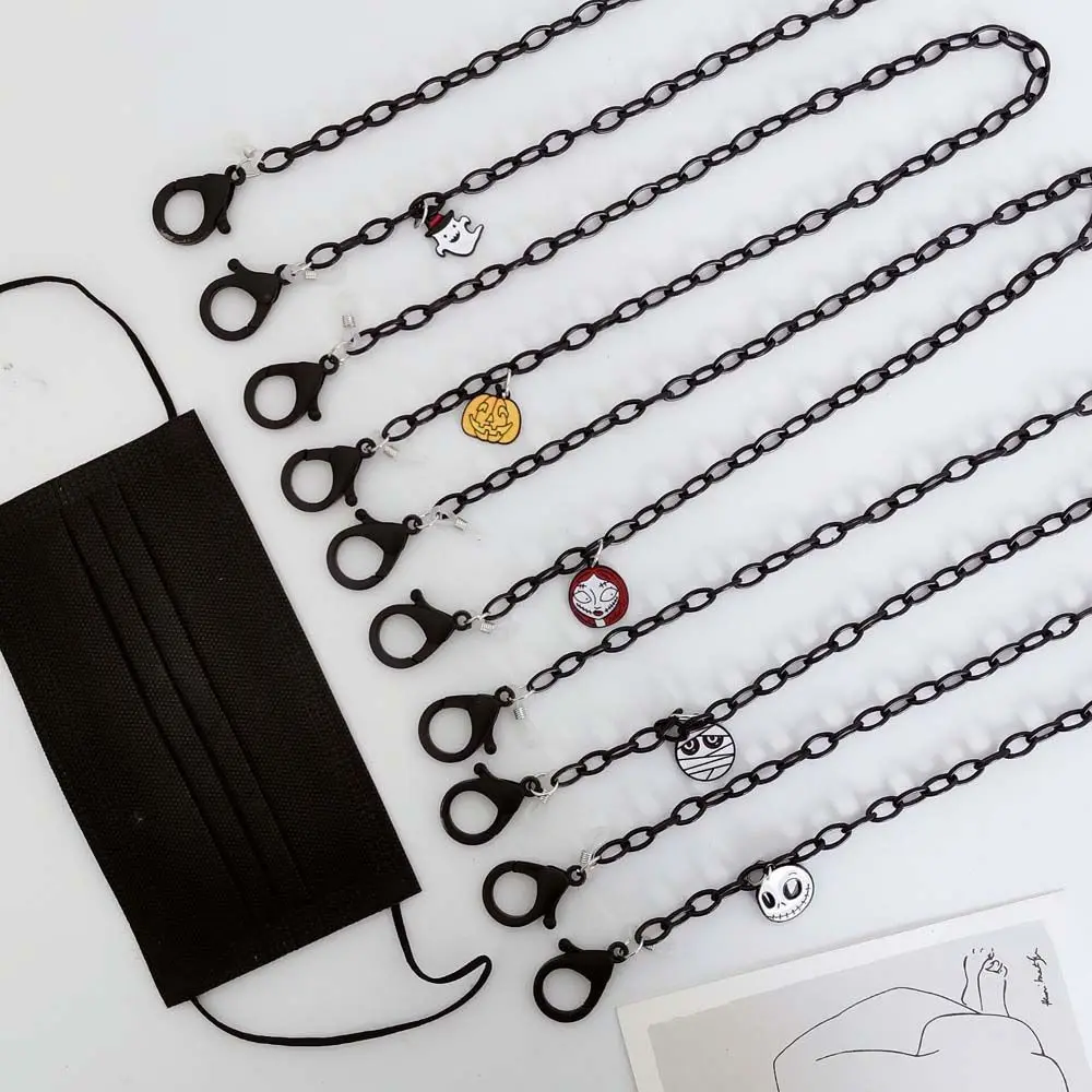 

Креативные Мультяшные акриловые веревочные держатели для маски на Хэллоуин 2021, Нескользящие очки, подвесные аксессуары для защиты от потер...