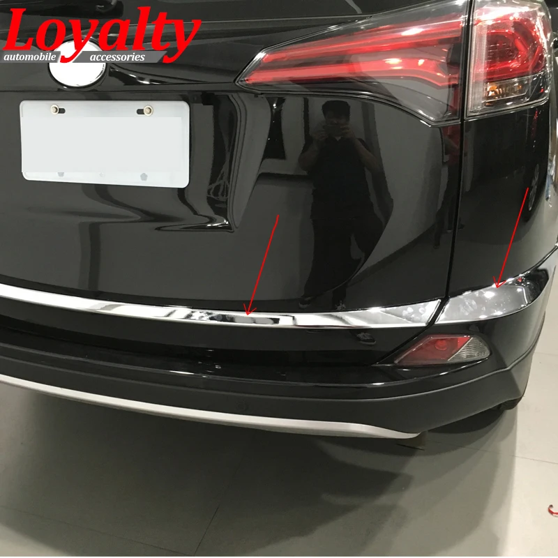 Лояльность для Toyota RAV4 2016 2017 задняя крышка ворота и бампер угловая накладка из