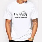 Футболка мужская с забавным принтом, повседневная тенниска с короткими рукавами, уличная одежда для занятий спортом и баскетболом, лето