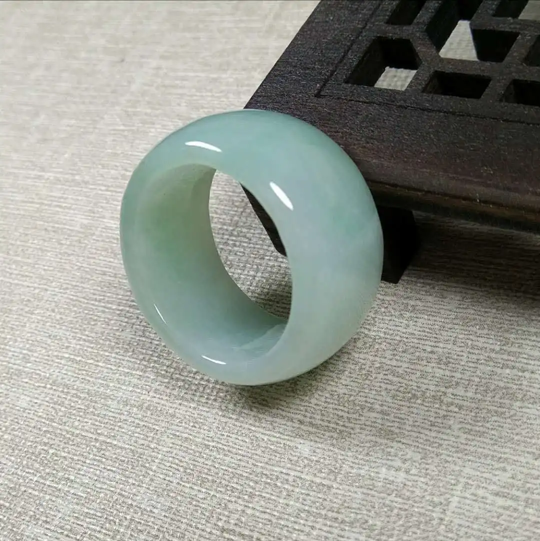 

Natural Jade Lovers Rings Men Women Healing Jewelry Real Burma Emerald Jadeite Hand Made Certified Jades Stone Ring Accessories