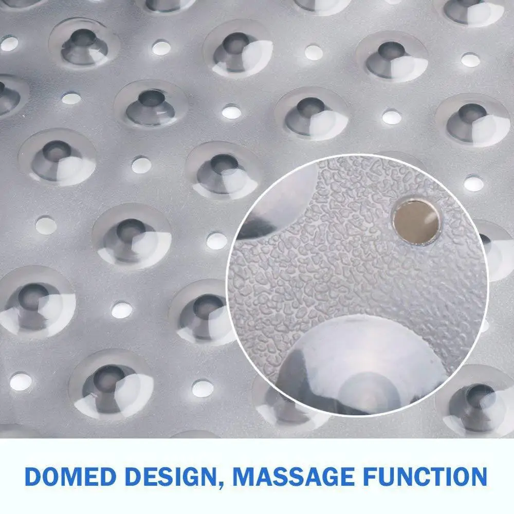 non slip bath mat rectangle pvc anti skid bathroom mats soft massage suction cup anti bacterial shower bath mat bathtub carpet free global shipping