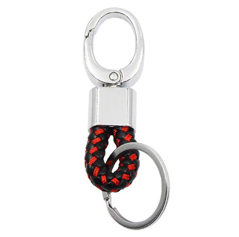 

New New hand-woven leather Car Key Ring Men Women rope key chain waist key chain charm Hey Holder Gift Jewelry K2098