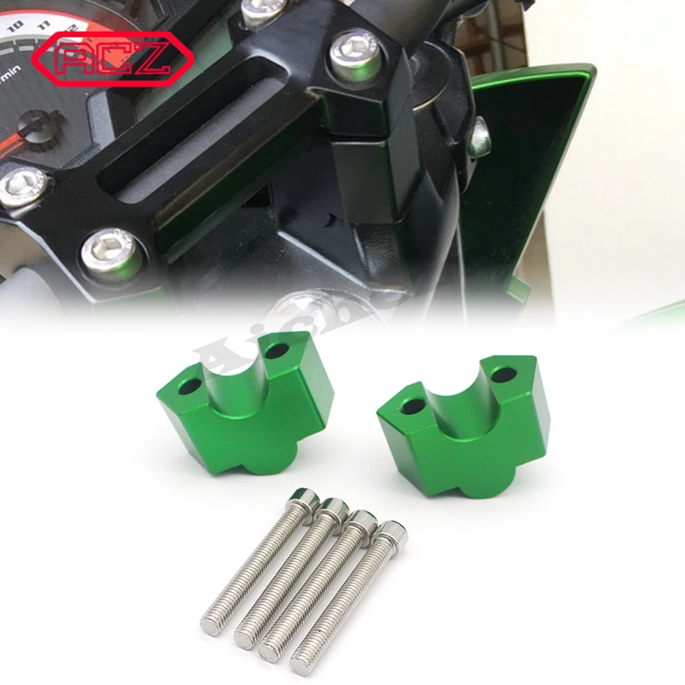Зеленый мотоциклетный руль подъемный держатель Руль кодовый зажим для Z250 2012 2013