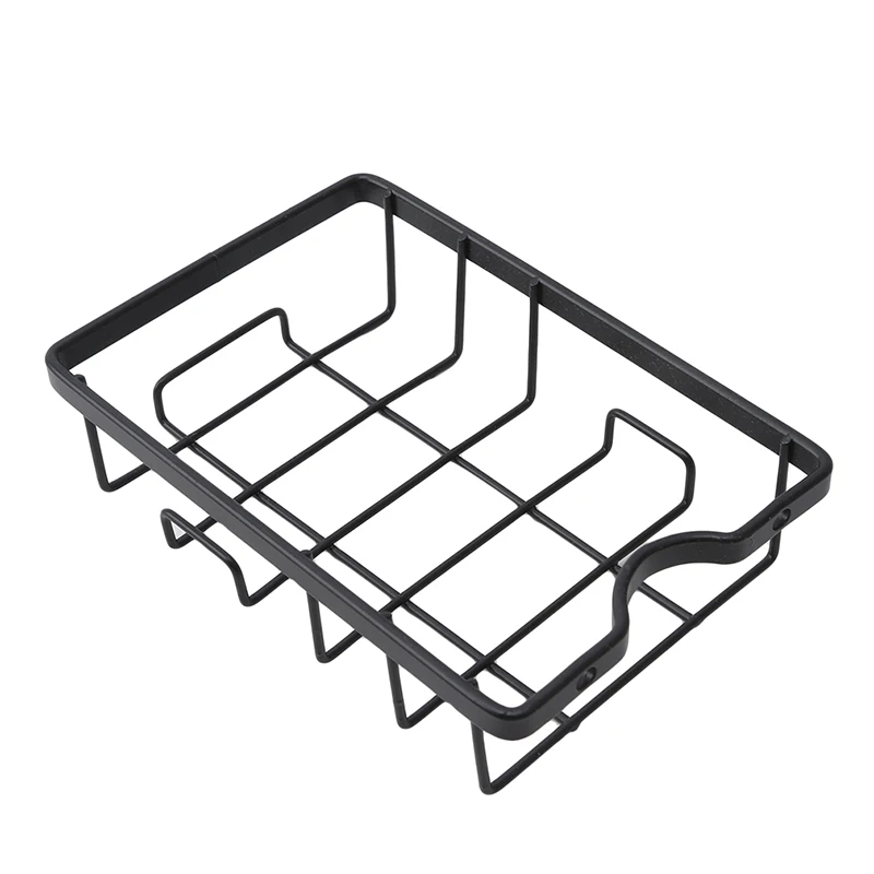 Черный железный художественный смеситель стеллаж для хранения кухонная