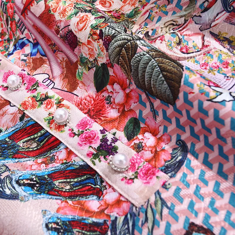 

Spring Fashion Runway Two Piece Outfit Women Elegant Puff Sleeve Shirt and Skirt Suit Matching Set Young Style Vintage Twinset