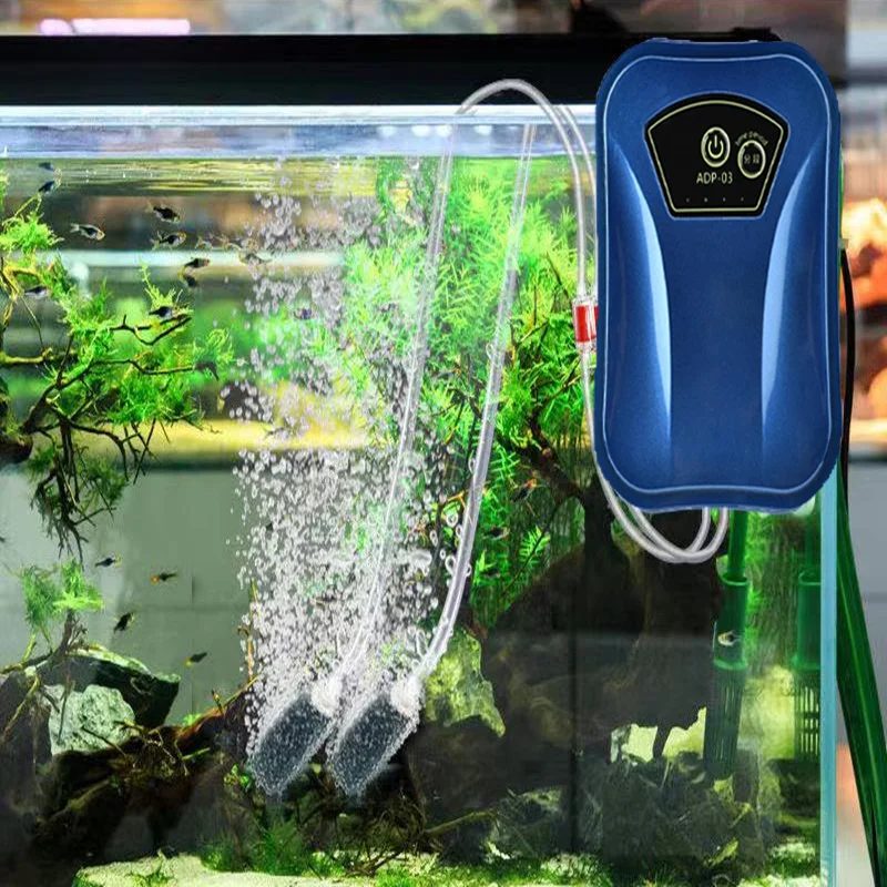 Fish Tank Pump Rechargeable Air Pump AC / DC Pump Portable Dual Use USB or Rechargeable Oxygen Compressor Aquarium Air Pump