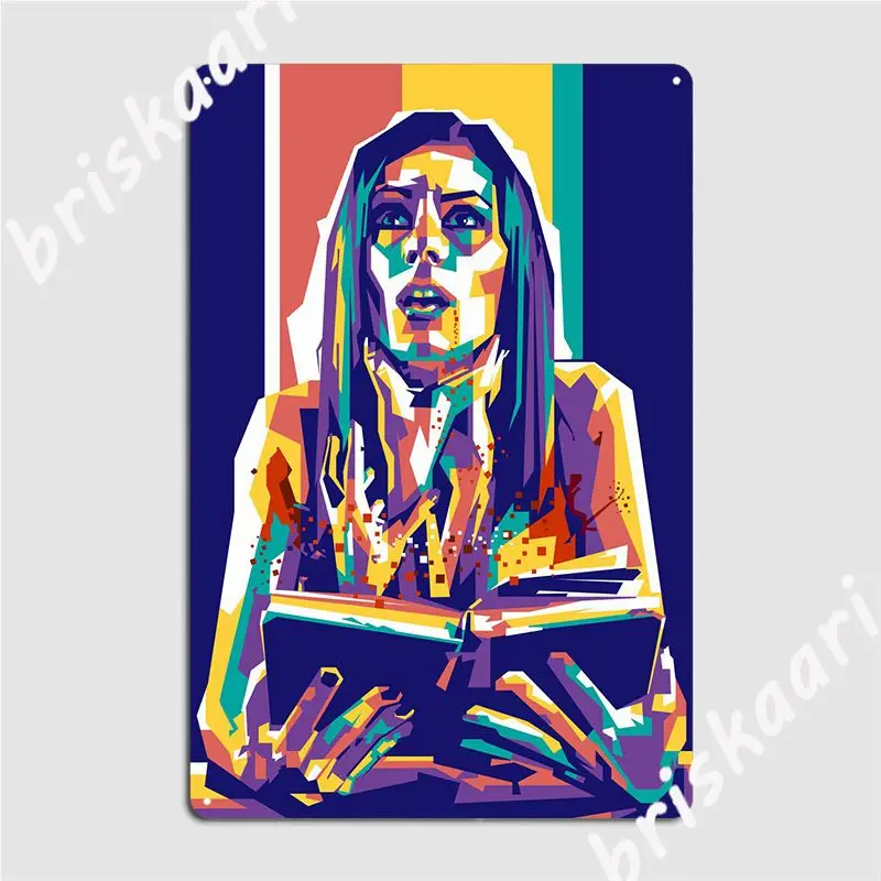

Girl In Horor Book Metal Sign Wall Decor Customize Pub Garage Club Party Tin Sign Posters