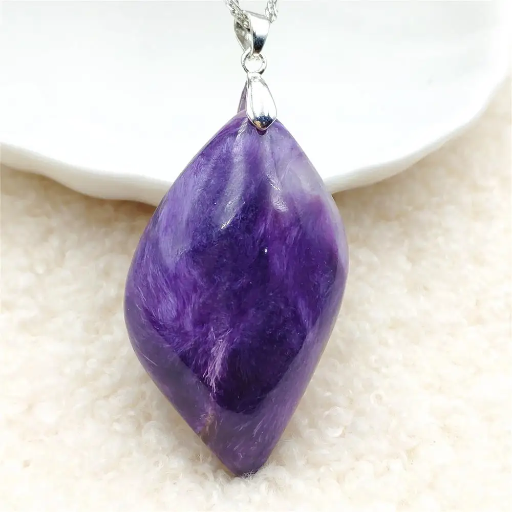 

Genuine Natural Charoite Purple Women Pendant 46x27x11mm From Russia Necklace Jewelry Fashion Nice Bead AAAAA