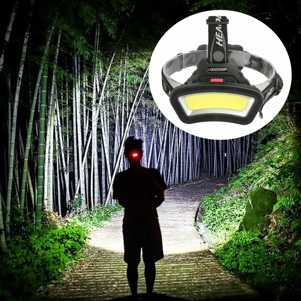

Super Strong COB LED Headlight Head Lamp USB Rechargeable Lantern Floodlight For Outdoor Hike Cycling