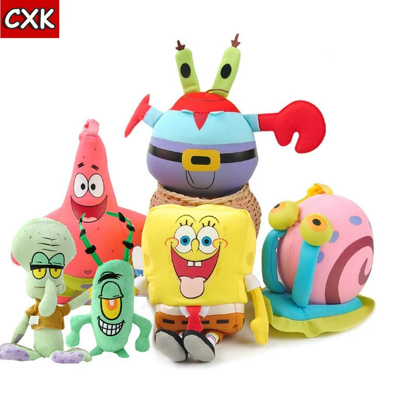 Bob esponja плюшевые Мультяшные аниме игрушки Патрик звезда губка крабы планктон