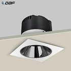 DBF антибликовый потолочный Точечный светильник 7 Вт 12 Вт 15 Вт 18 Вт угловой Регулируемый квадратный COB вниз светильник s отель настенная шайба Встроенный Вниз Светильник