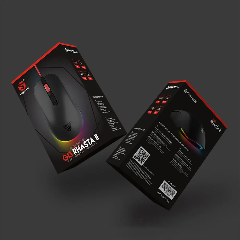G13 Fantech G13 Проводная игровая мышь Регулируемая 2400 dpi универсальная эргономичная мышь для мыши геймера светодиодный свет оптическая мышь USB Mause - Цвет: G13