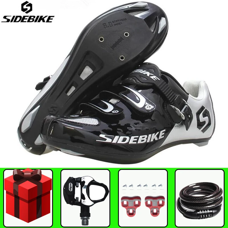 Sidebike Road Cycling Shoes Men add pedals set Outdoor Sport Bicycle Self-Locking Professional Racing Bike zapatillas ciclismo