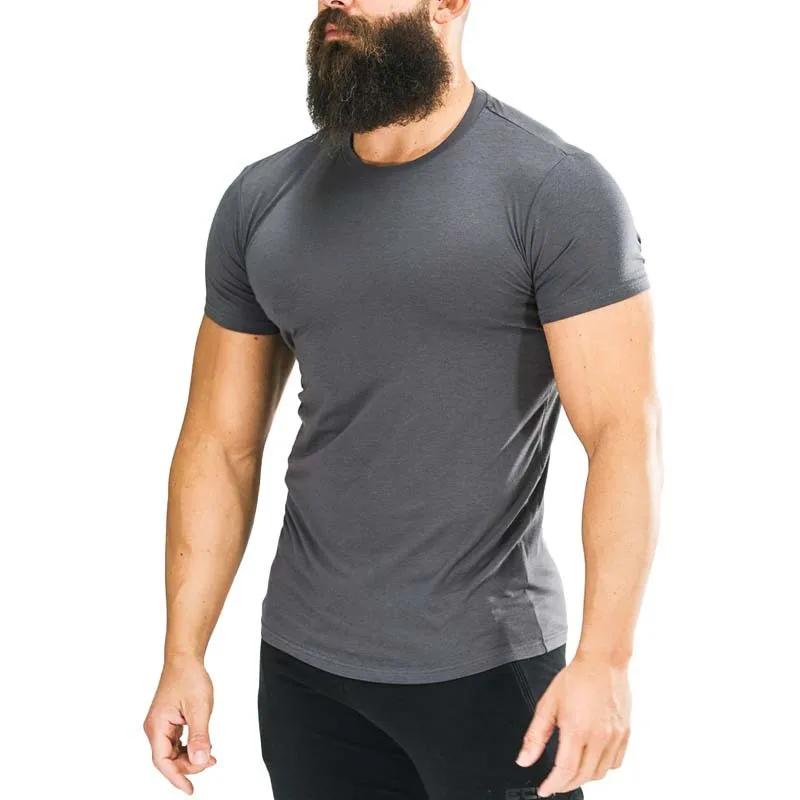 Летняя модная мужская футболка Повседневная Печать Эластичный с коротким