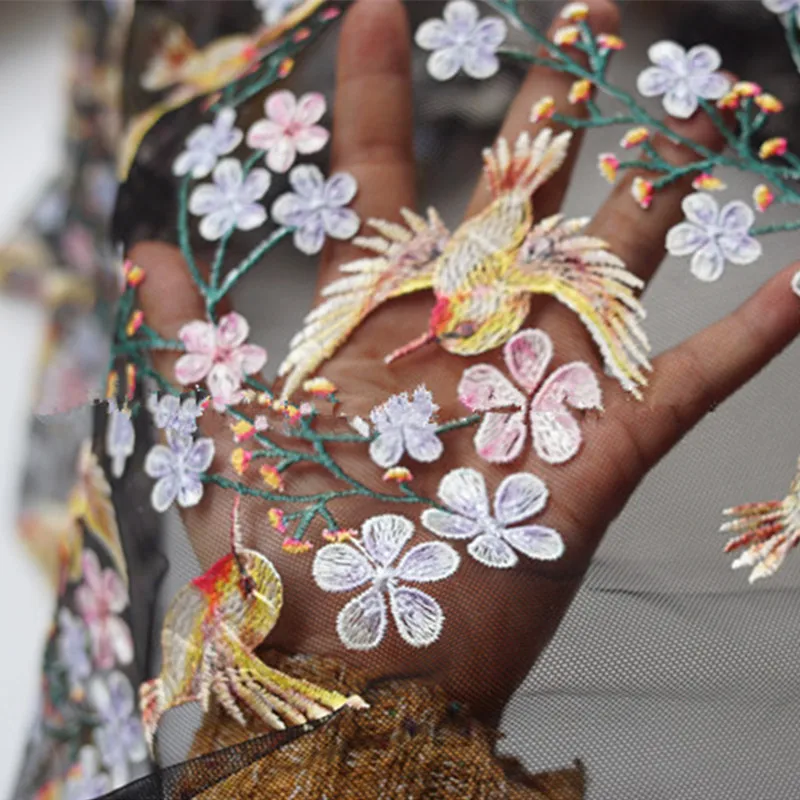 100x150 см/шт. технология трехмерной вышивки мягкая пряжа кружевная ткань для