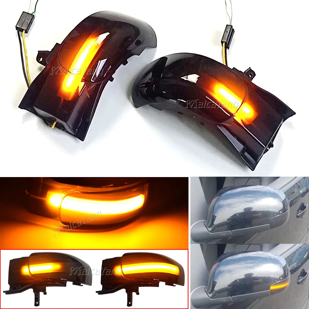 

2Pcs Dynamic LED Turn Signal Indicator Lights For VW Touran 1T1 1T2 Side Rearview Mirror Blinker Lamp 2003 2004 2005 2006 2009