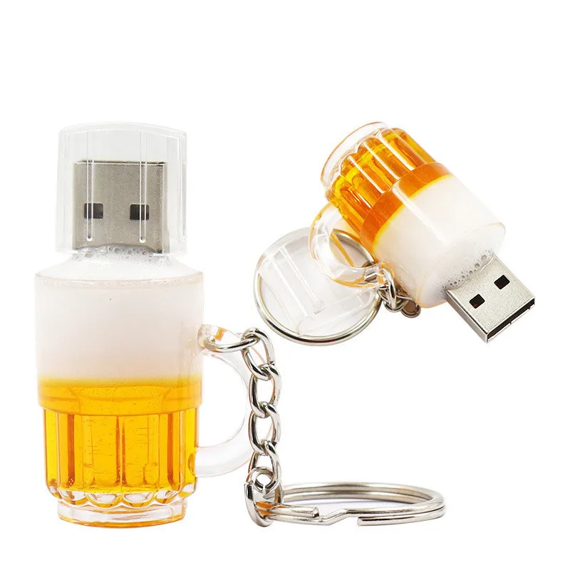 

Beer mug cute usb flash drive gift 8g funny gadget custom cartoon creative usb flash drive photostick pokemon multifunctional