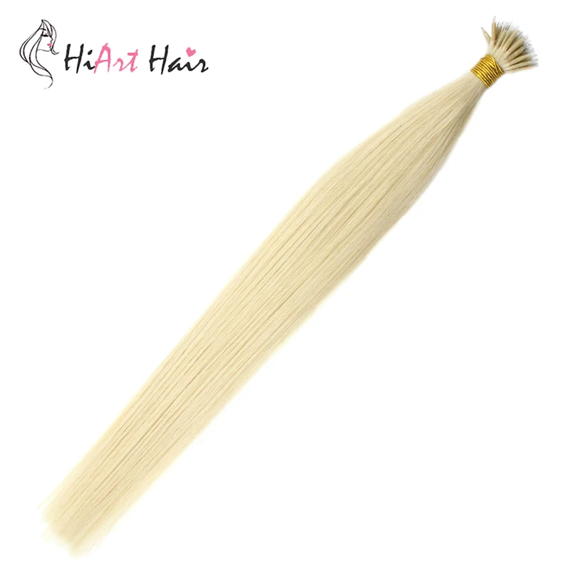 HiArt 1 г/шт. накладные волосы с микро бусинами человеческие remy для наращивания нано