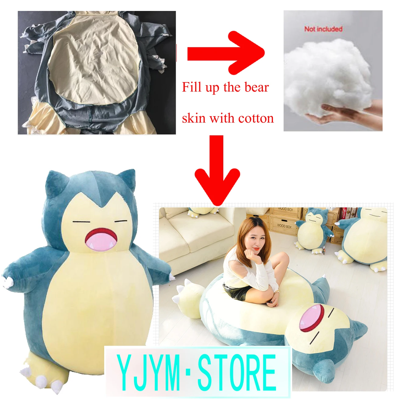 59 &quotплюшевая игрушка Аниме Мягкие плюшевые игрушки животных плюшевая снорлакс