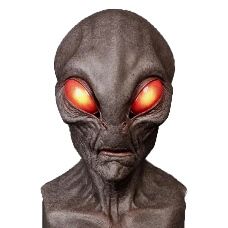 

Halloween Alien Mask Horror Headgear UFO Props Super Realistic Party Party Halloween Soft And Comfortable Latex Material Masks