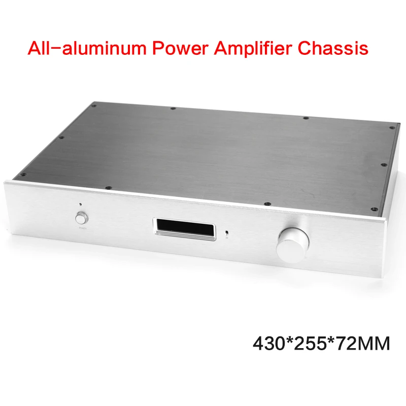 430*255*72MM All-aluminum Power Amplifier Chassis DIY AK4497EQ DAC Case Audio Shell Power Supply Box Amplifier Enclosure