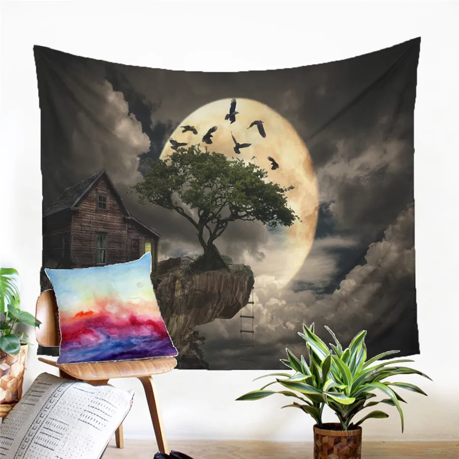 Сказочный лес гобелен настенный песчаный пляж коврик для пикника палатка