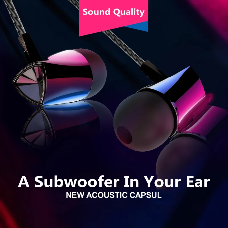 

3.5mm In-Ear Wired Headphones For Phone With Microphone Wired Earphone Earbud Bass Headsets For Mobile Phone Iphone Xiaomi