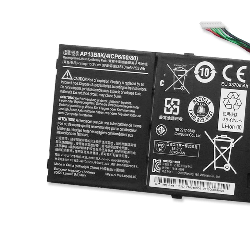

AP13B8K AP13B3K Original Laptop Battery For Acer for Aspire V5 R7 V5-572G V5-573G V5-472G V5-473G V5-552G M5-583P 3510mAh