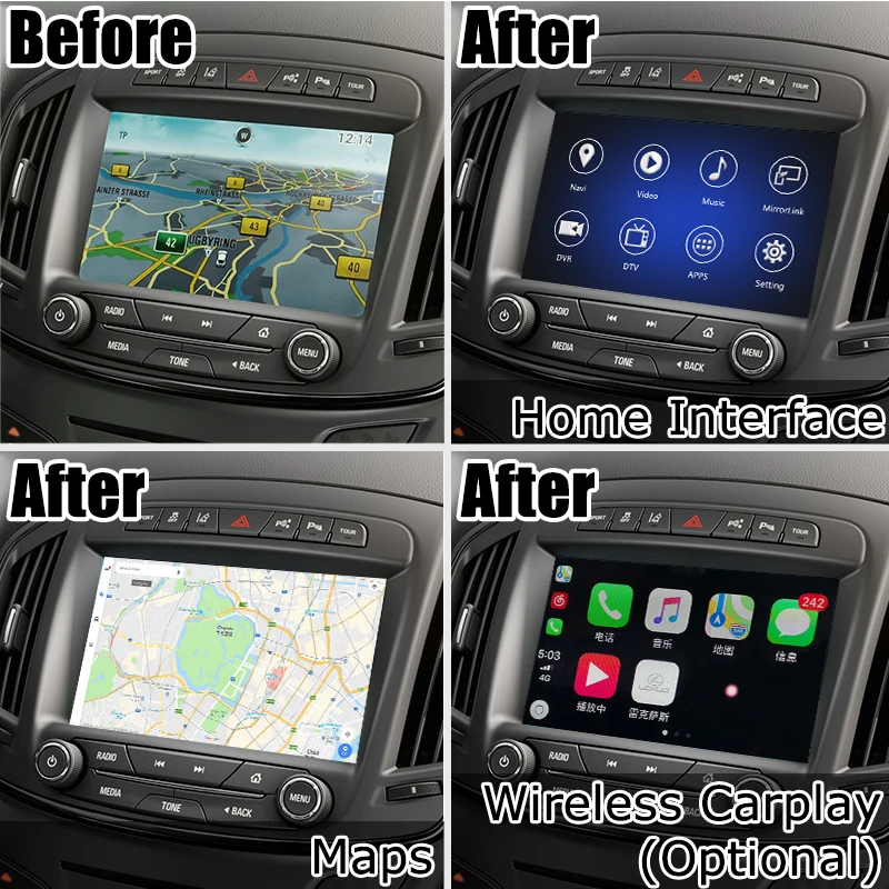 Интерфейсный бокс для Android/carplay Opel Vauxhall Insignia 2014-2017 GPS-навигатор видеоинтерфейс