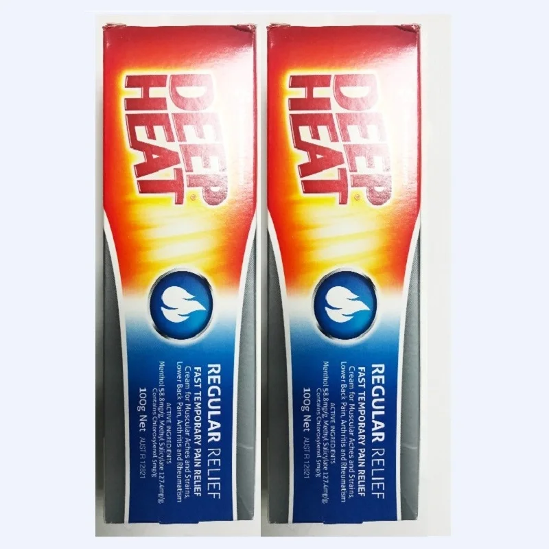 

Australia Deep Heat Regular Heat Rub Gel for Fast Relief Muscular Ache Back Neck Shoulder Arthritic Pain Stiffness Fibrositis
