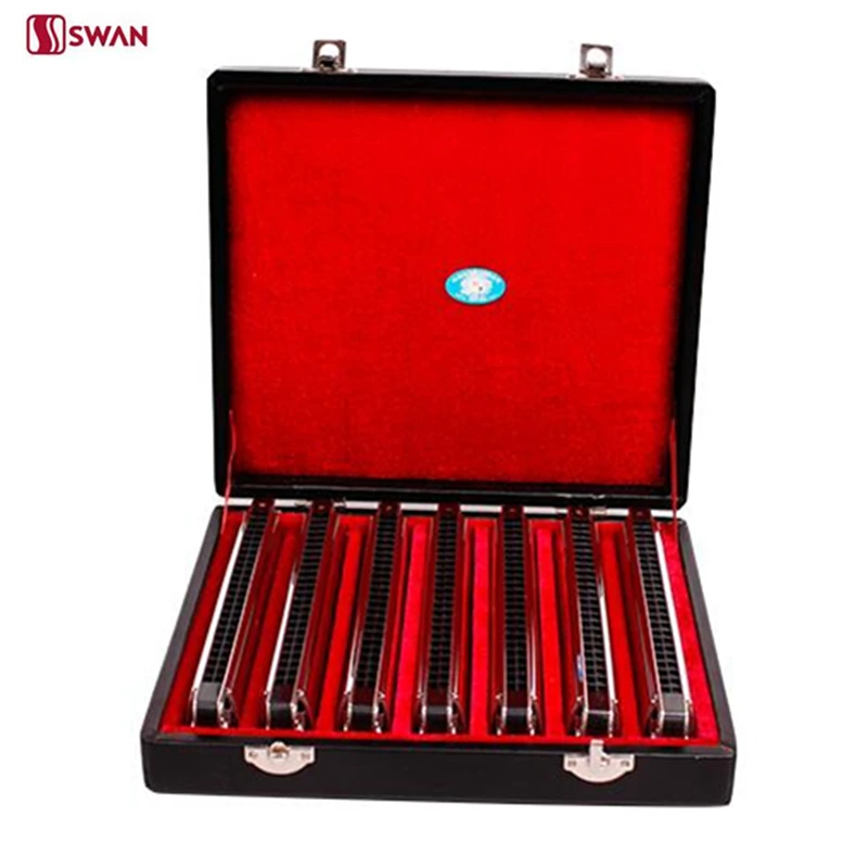 Гармоника Swan с 24 отверстиями гармошка A/B/C/D/E/F/G Keys 7 шт./компл. деревянный