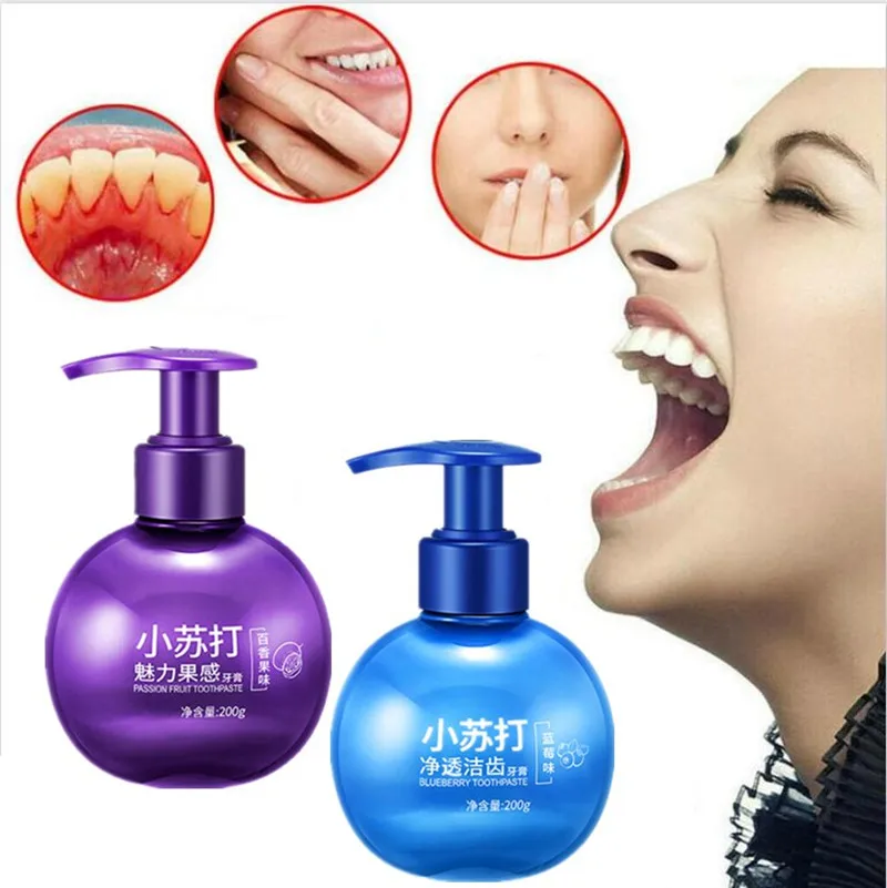 200 г пустая пищевая Сода с фруктами зубная паста для отбеливания зубов гигиена