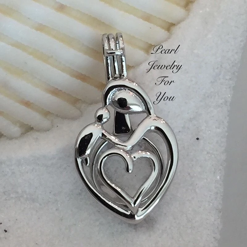 Модные жемчужные бусы клетка Двойное сердце любовь ожерелье для женщин Простые