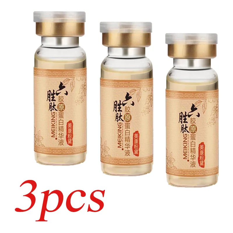 

3pcs*10ml Hyaluronic Acid Essence Collagen Peptides Quintessence Anti Wrinkle Face Serum Argireline Whitenning Facial Care